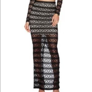 NWT Alice + Olivia Ettley Lace Maxi Skirt